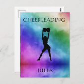 チアリーティング水彩 ポストカード (正面/裏面)