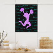 チアリーティング規約タイポグラフィポスター ポスター (キッチン)