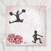 チアリーティング誕生日パーティーピンクありがとう フェイバータグ (裏面)