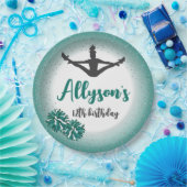 チアリーティング誕生日パーティー、エイジグリーン ペーパープレート (パーティー)