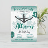 チアリーティング誕生日パーティー、エイジグリーン 招待状 (スタンド正面)