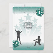 チアリーティング誕生日パーティー、エイジグリーン 招待状 (裏面)