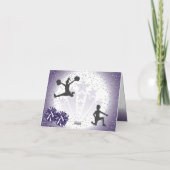 チアリーティング誕生日パープルサンキューユー カード (裏面)