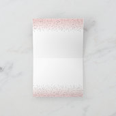 チアリーティング誕生日ピンクサンキュー カード (内部)