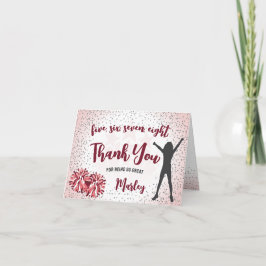 チアリーティング誕生日ピンクサンキュー カード