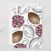 チアリーティング誕生日招待状 |応援パーティー 招待状 (裏面)