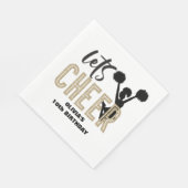 チアリーティング金ゴールド及びブラック応援誕生日 スタンダードランチョンナプキン (角)