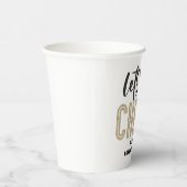 チアリーティング金ゴールド及びブラック応援誕生日 紙コップ (右)