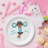 チアリーティング「ハッピーバースデー」紙プレート ペーパープレート (パーティー)