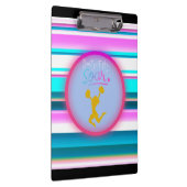 チアリーティング「飛ばすだけじゃない、飛び散る」ストライプ クリップボード (右)