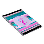 チアリーティング「飛ばすだけじゃない、飛び散る」ストライプ ノートブック (右側)