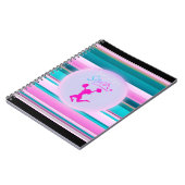 チアリーティング「飛ばすだけじゃない、飛び散る」ストライプ ノートブック (左側)