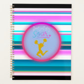 チアリーティング「飛ばすだけじゃない、飛び散る」ストライプ プランナー手帳 (正面)