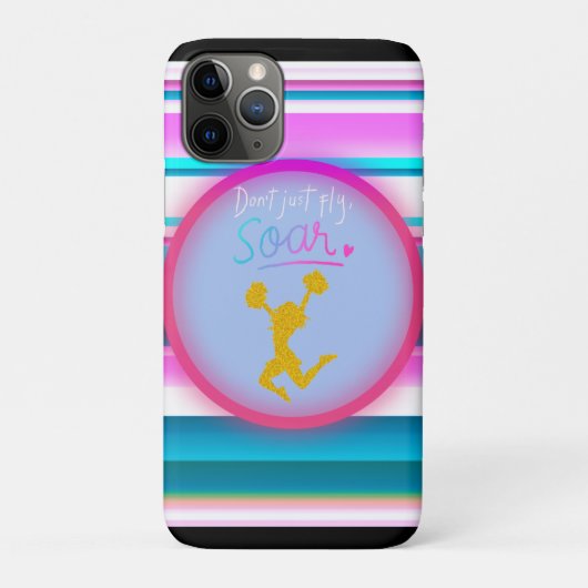 チアリーティング「飛ばすだけじゃない、飛び散る」ストライプ Case-Mate iPhoneケース (裏)