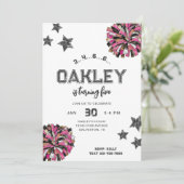 チアリーディングの誕生日招待状 | チアパーティー 招待状 (スタンド正面)