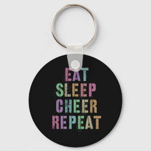 チアリーディングチームのEat Sleep Cheer Repeat キーホルダー