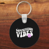 チアリーディング大会当日の雰囲気 キーホルダー (正面)