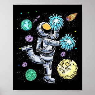チアリーディング宇宙飛行士チアリーダー チア フライヤー ボーイ ポスター