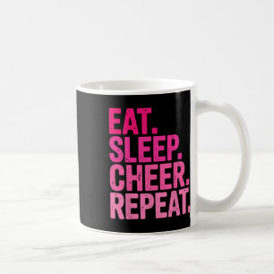チアリーディング ガールズコーチ Eat Sleep Cheer Repeat コーヒーマグカップ