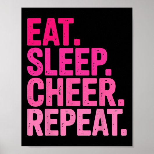 チアリーディング ガールズコーチ Eat Sleep Cheer Repeat ポスター (正面)