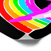 チアリーパーソナライズされたきらめくダーのポスター ポスター (角)