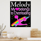 チアリーパーソナライズされたダーのラブポスター ポスター (キッチン)