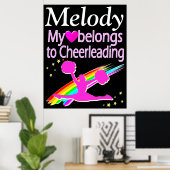 チアリーパーソナライズされたダーのラブポスター ポスター (ホームオフィス)