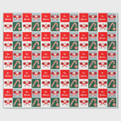 チアリーパーソナライズされたダー休日ギフトラッピングPap ラッピングペーパー (フラット)