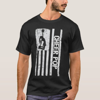 チアリーポップ・アートのダー米国国旗のポップ・アートの応援 Tシャツ