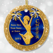 チアリーユニークダーパーソナライズされたクリスマス装飾品 セラミックオーナメント