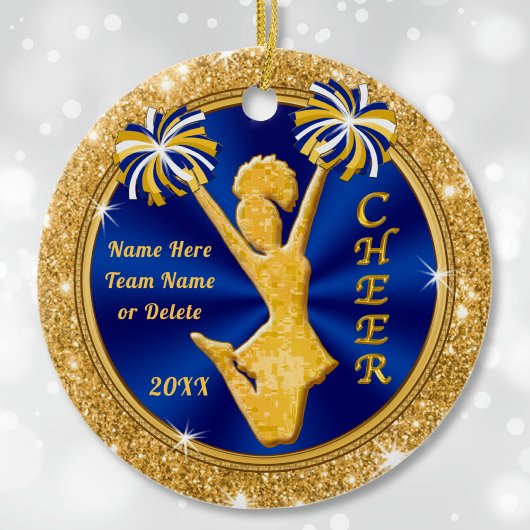 チアリーユニークダーパーソナライズされたクリスマス装飾品 セラミックオーナメント