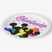 チアリー素晴らしダーメガホンデザイン ペーパープレート (アングル)