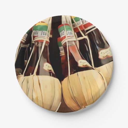 チアンチワイン紙プレート ペーパープレート (正面)