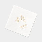 チアーズサーティ | 現代の大人の30歳誕生日パーティー 箔ナプキン (左)