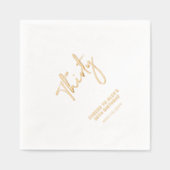 チアーズサーティ | 現代の大人の30歳誕生日パーティー 箔ナプキン (正面)