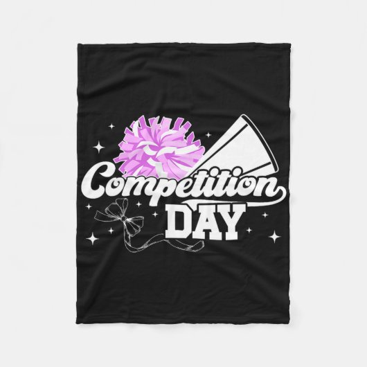 チア大会の日 チアリーディング大会の日 チアリ フリースブランケット (正面)