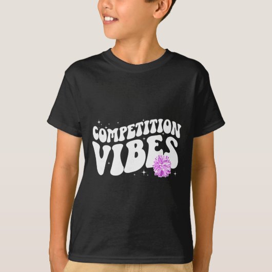 チア大会の日 ビブラ チアリーディング コンペディ Tシャツ (正面)