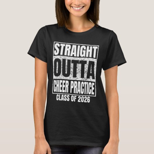 チア練習を卒業 クラス2026年卒業式 Tシャツ (正面)