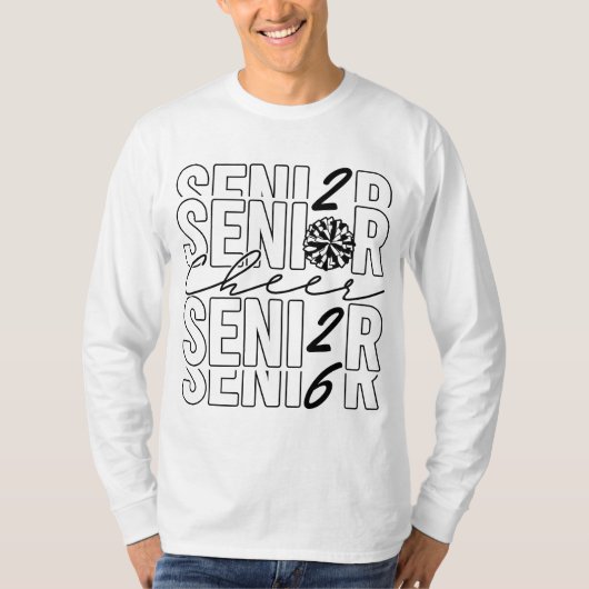 チア シニア 2026 メンズ ロングスリーブ Tシャツ (正面)