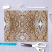 チィッシュペーパーの自然な地球の調子のビーズのプリント 薄葉紙 (クラフト)