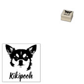 チウアフプリント名前をカスタムするシグネチャーウッド ラバースタンプ (押印)