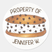 チウィッチアイスパーソナライズされたクリームグルメの特性 ラウンドシール (正面)