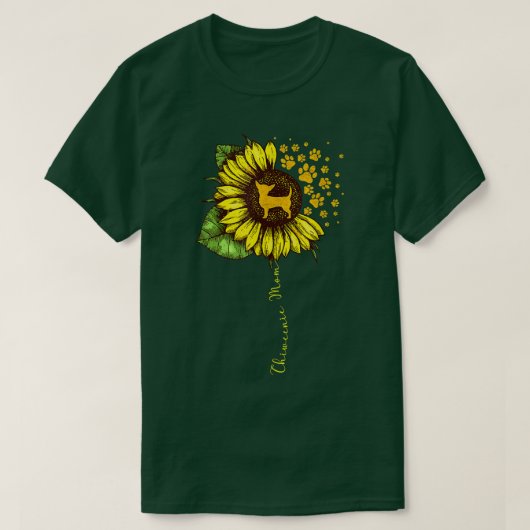 チウェおもしろいニー母ひまわり母の日の休日 Tシャツ (デザイン正面)