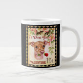 チウェニーヴィンテージバレンタインおもしろい犬ウィズバラ ジャンボコーヒーマグカップ (右)