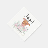 チウェニー結婚ドッグのカクテルナプキン スタンダードカクテルナプキン (角)