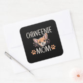 チウェニーmomチワワかわいい犬のオーナーラブ恋人 スクエアシール (封筒)