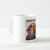 チウェーおもしろいニジラチウェニーTシャツ愛犬家 コーヒーマグカップ (正面左)