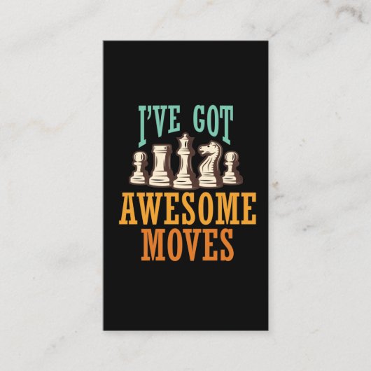 チェおもしろいス好きの人への贈り物 名刺 (正面)