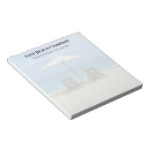 チェアオンビーチ傘バケーション ノートパッド (アングル)