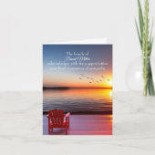 チェアオンレイク波止場悔やみや弔慰ありがとう カード (正面)